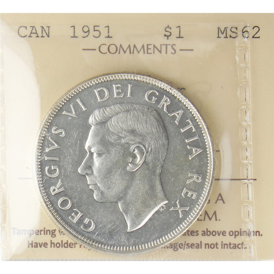 1951 Arnprior Canada Dollar ICCS Certified MS-62