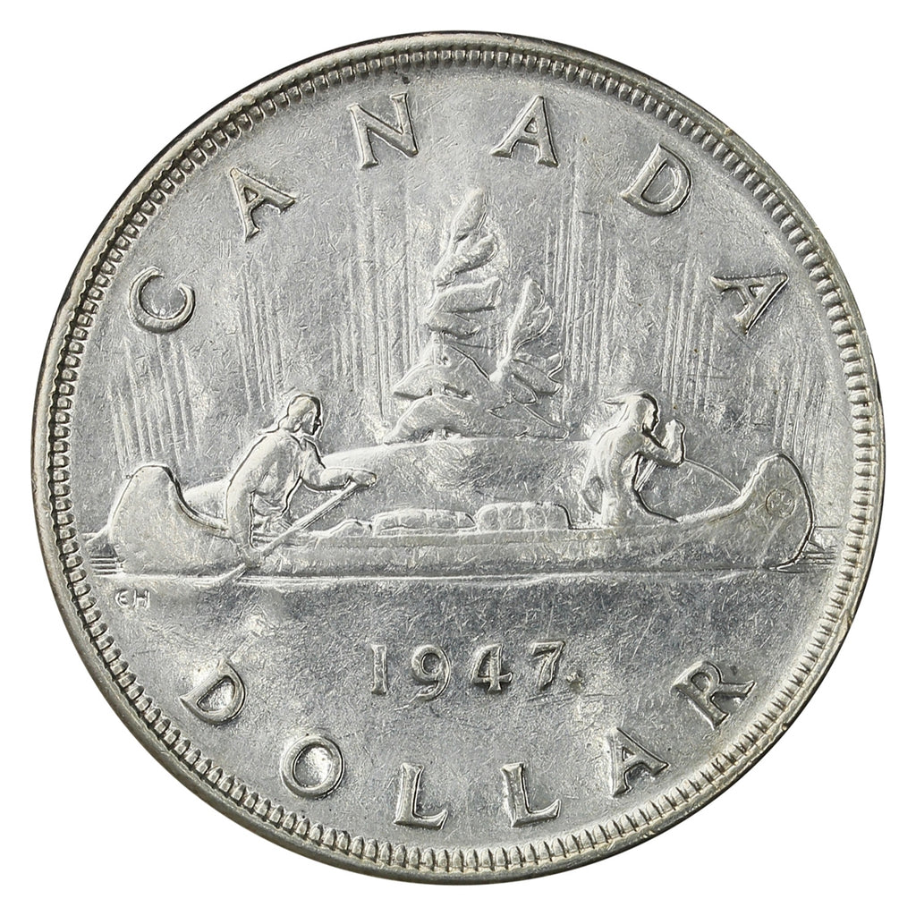 1947 2x HP Maple Leaf Canada Dollar VF-EF (VF30) $