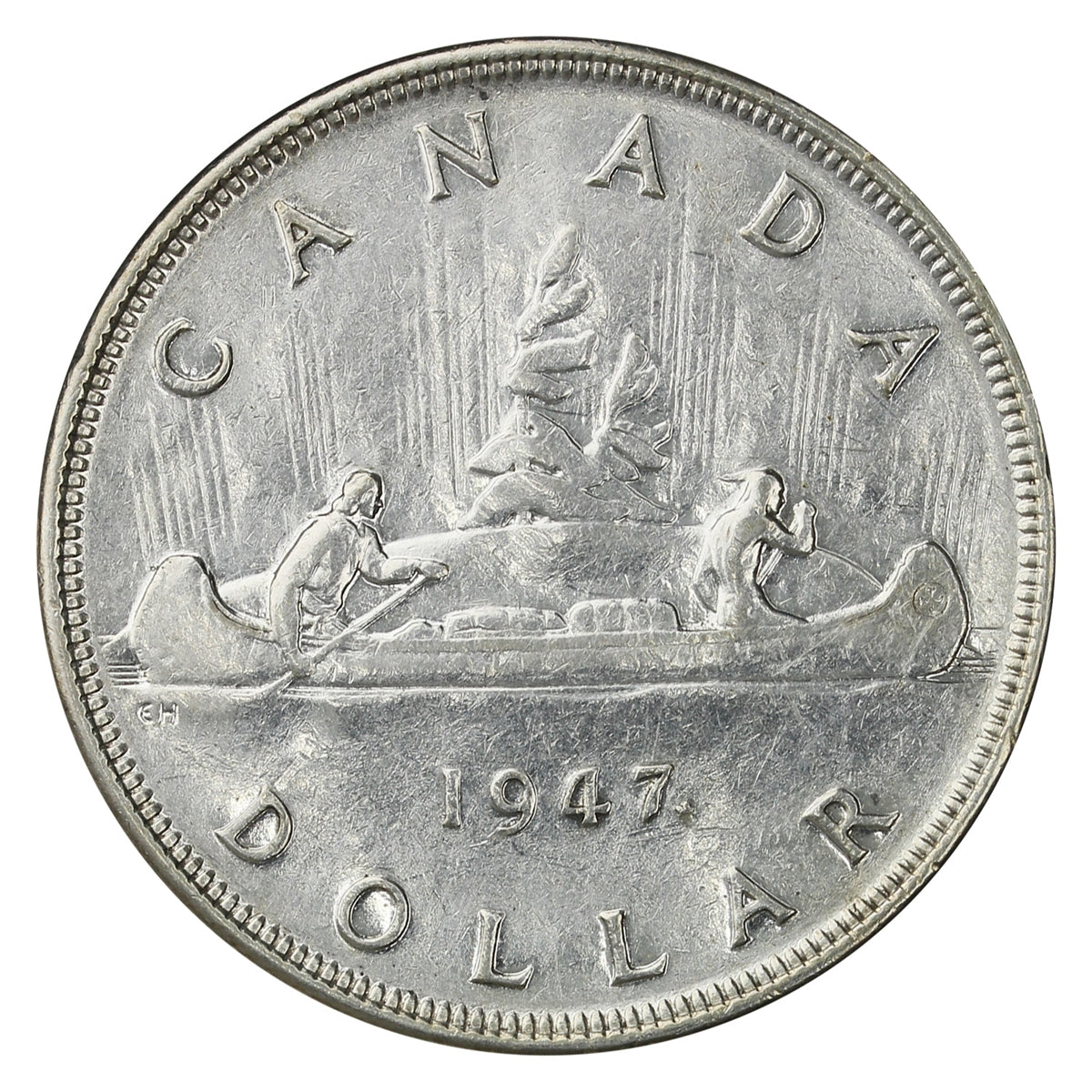1947 2x HP Maple Leaf Canada Dollar VF-EF (VF30) $