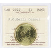 2022 Coloured A.G. Bell Canada Dollar ICCS Certified MS65