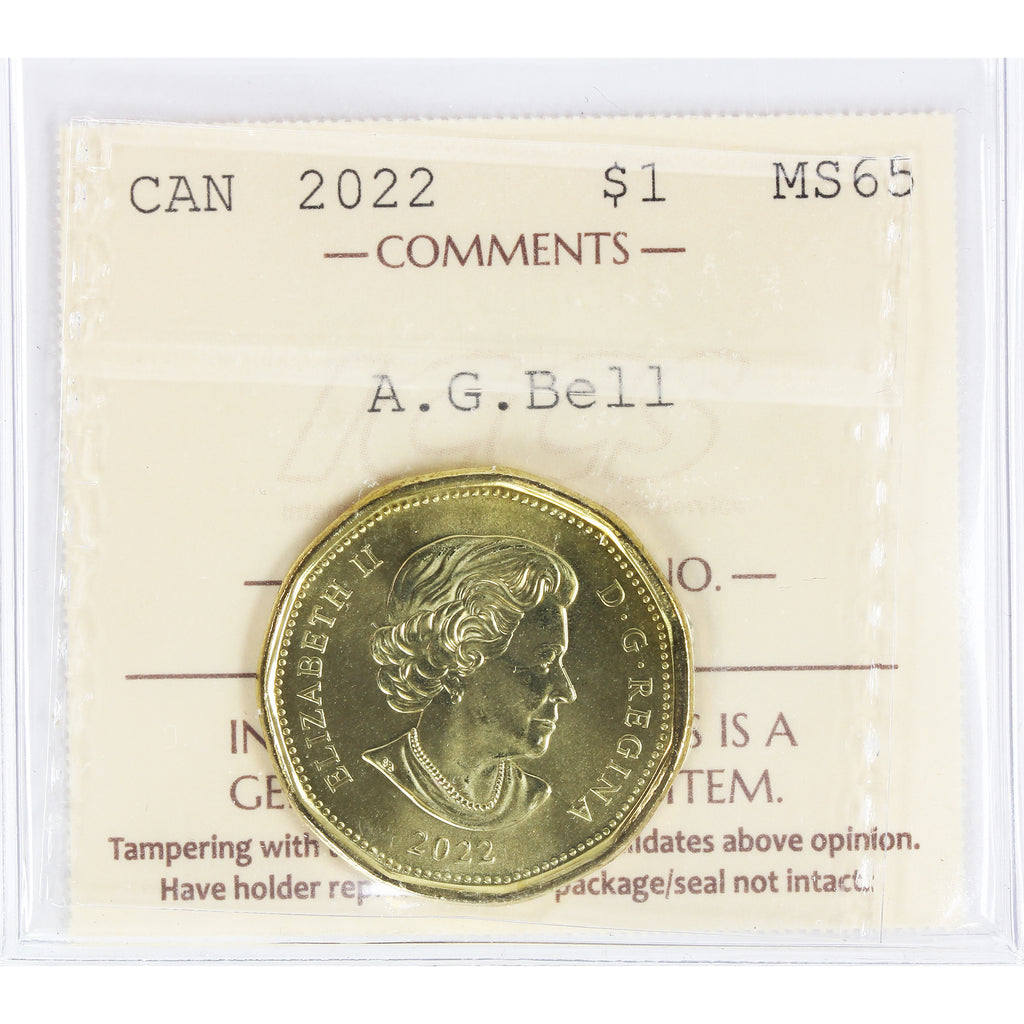 2022 A.G. Bell Canada Dollar ICCS Certified MS65