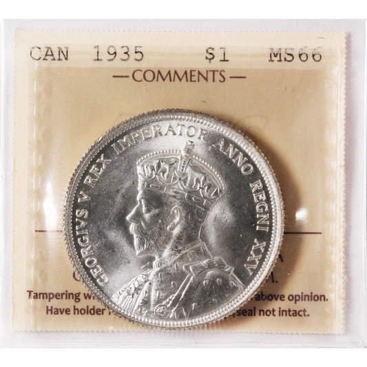 1935 Canada Dollar ICCS Certified MS66 (XKX 146)