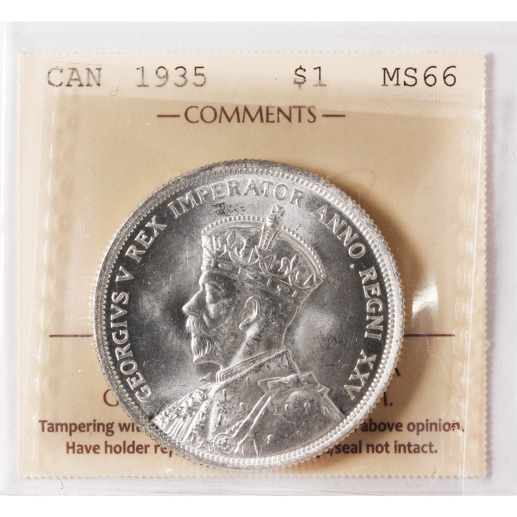 1935 Canada Dollar ICCS Certified MS66 (XMX 003)