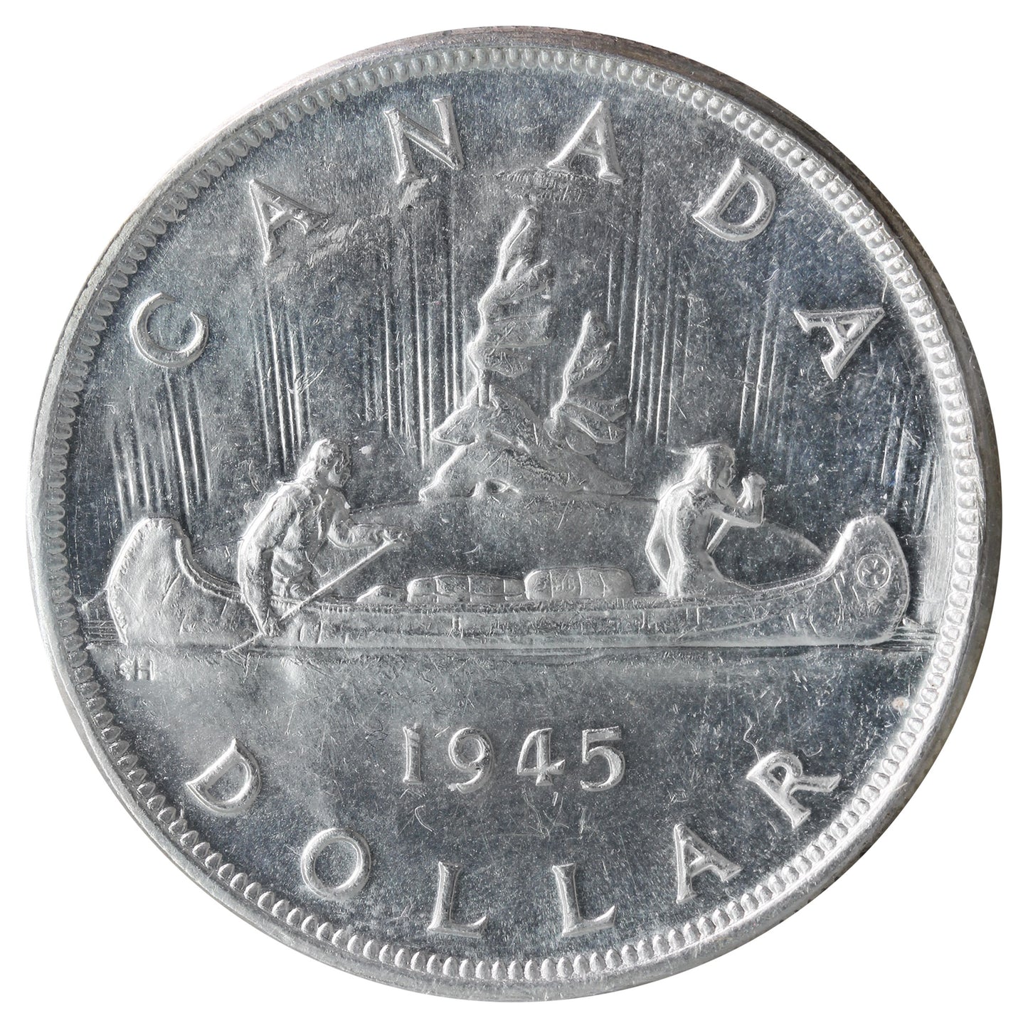 1945 5/5 Canada Dollar ICCS Certified MS62 (XXR 465)