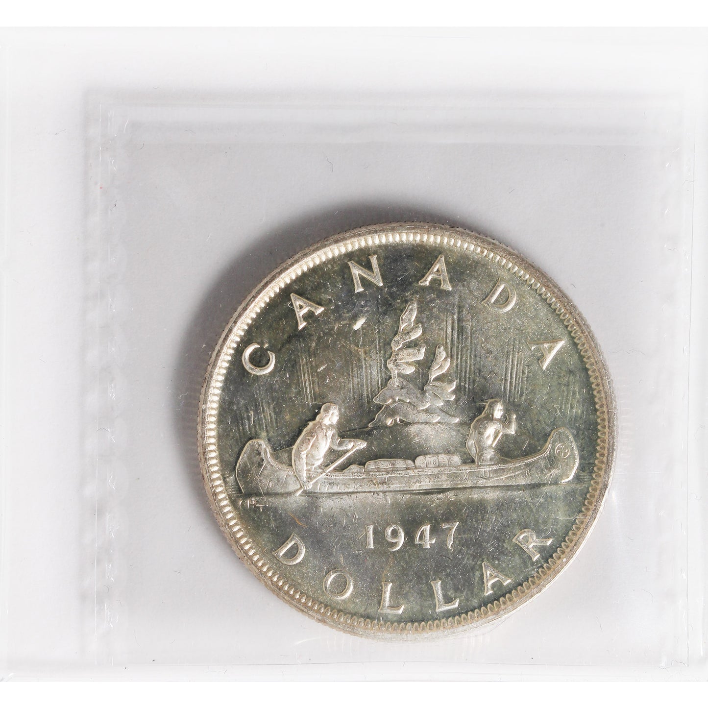 1947 Pointed 7, Quadruple HP Canada Dollar ICCS Certified MS64 (XXR 495)