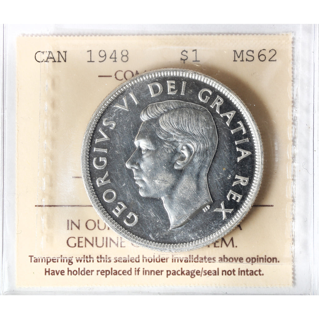 1948 Canada Dollar ICCS Certified MS62 (XZF 963)