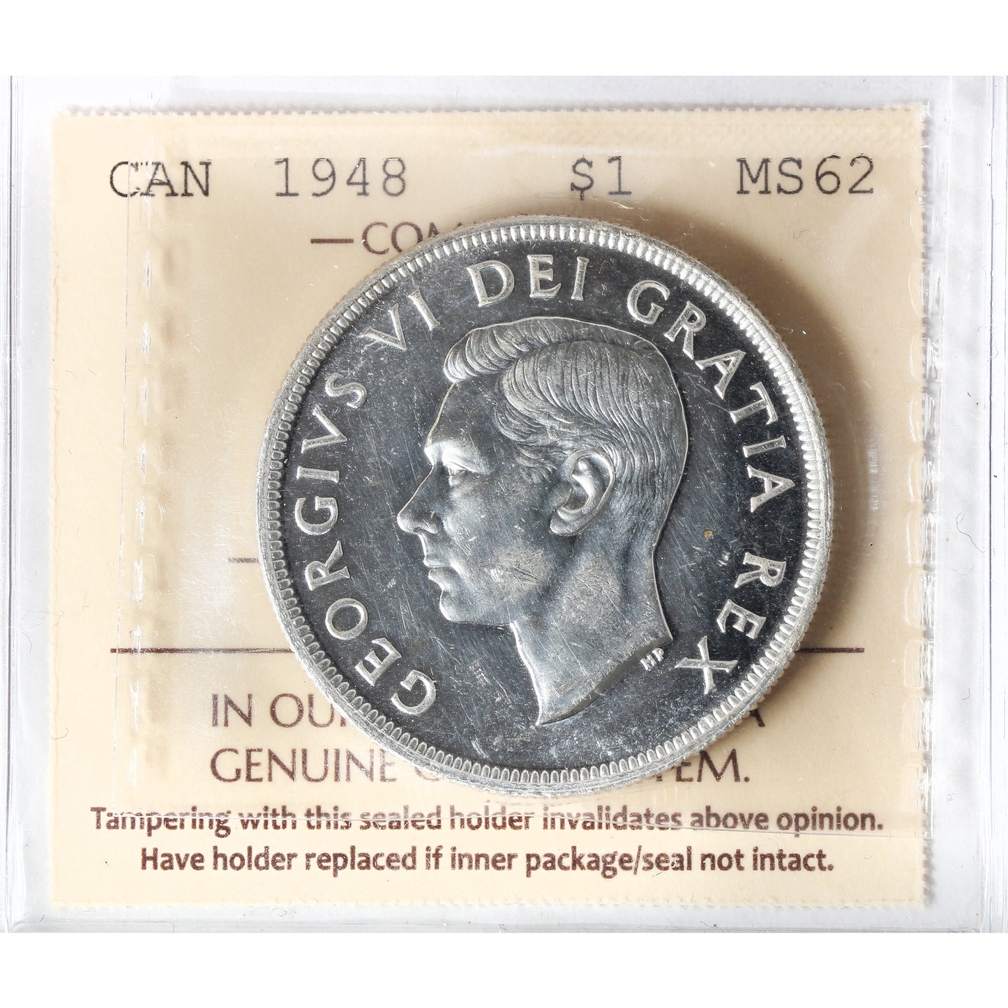 1948 Canada Dollar ICCS Certified MS62 (XZF 963)