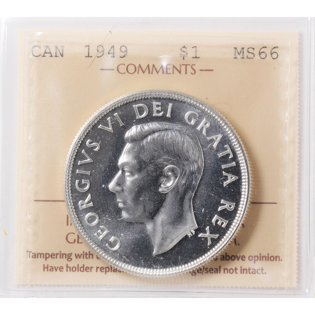 1949 Canada Dollar ICCS Certified MS66 (XVR 064)