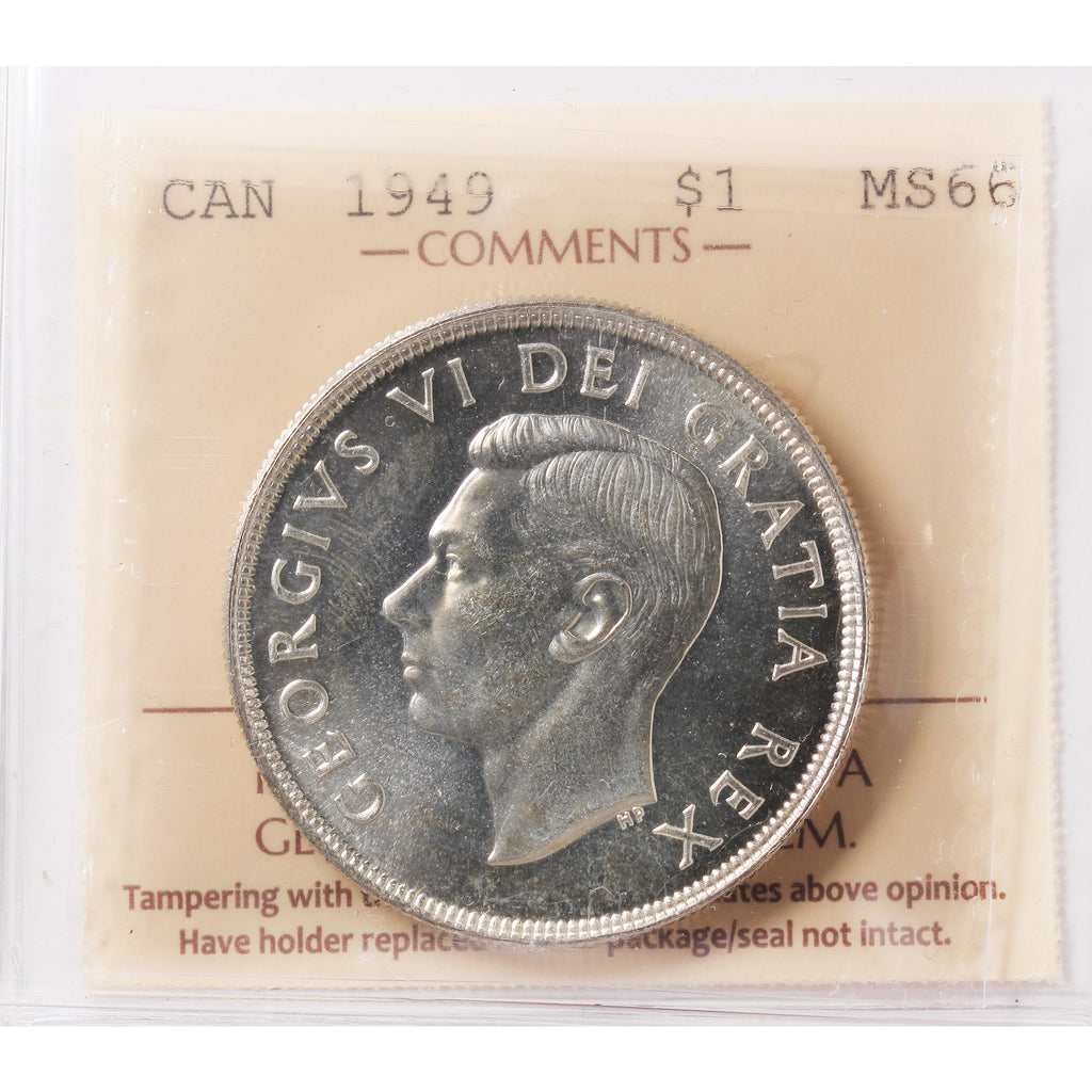 1949 Canada Dollar ICCS Certified MS66 (XHI 084)