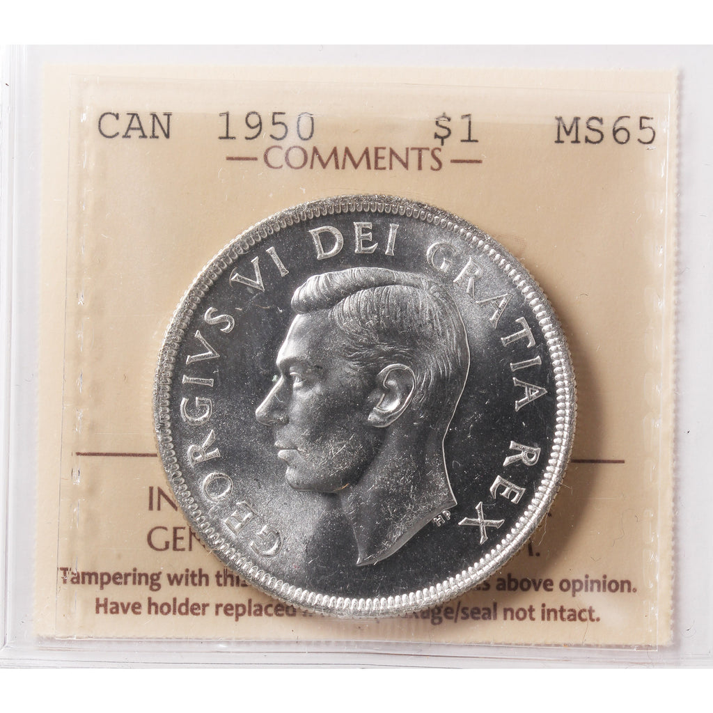 1950 Canada Dollar ICCS Certified MS65 (XAM 117)