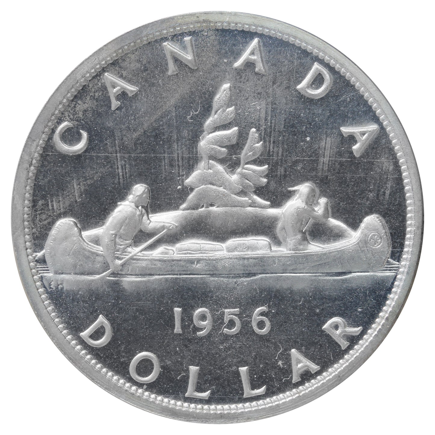 1956 Canada Dollar ICCS Certified PL-65 Heavy Cameo
