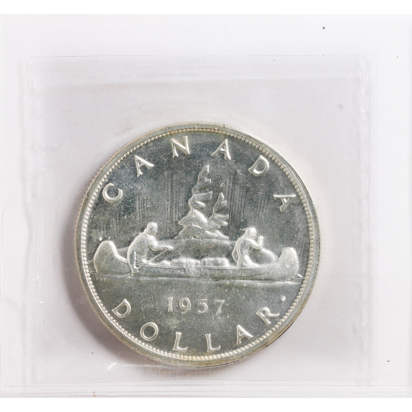 1957 Canada Dollar ICCS Certified PL-65 Cameo