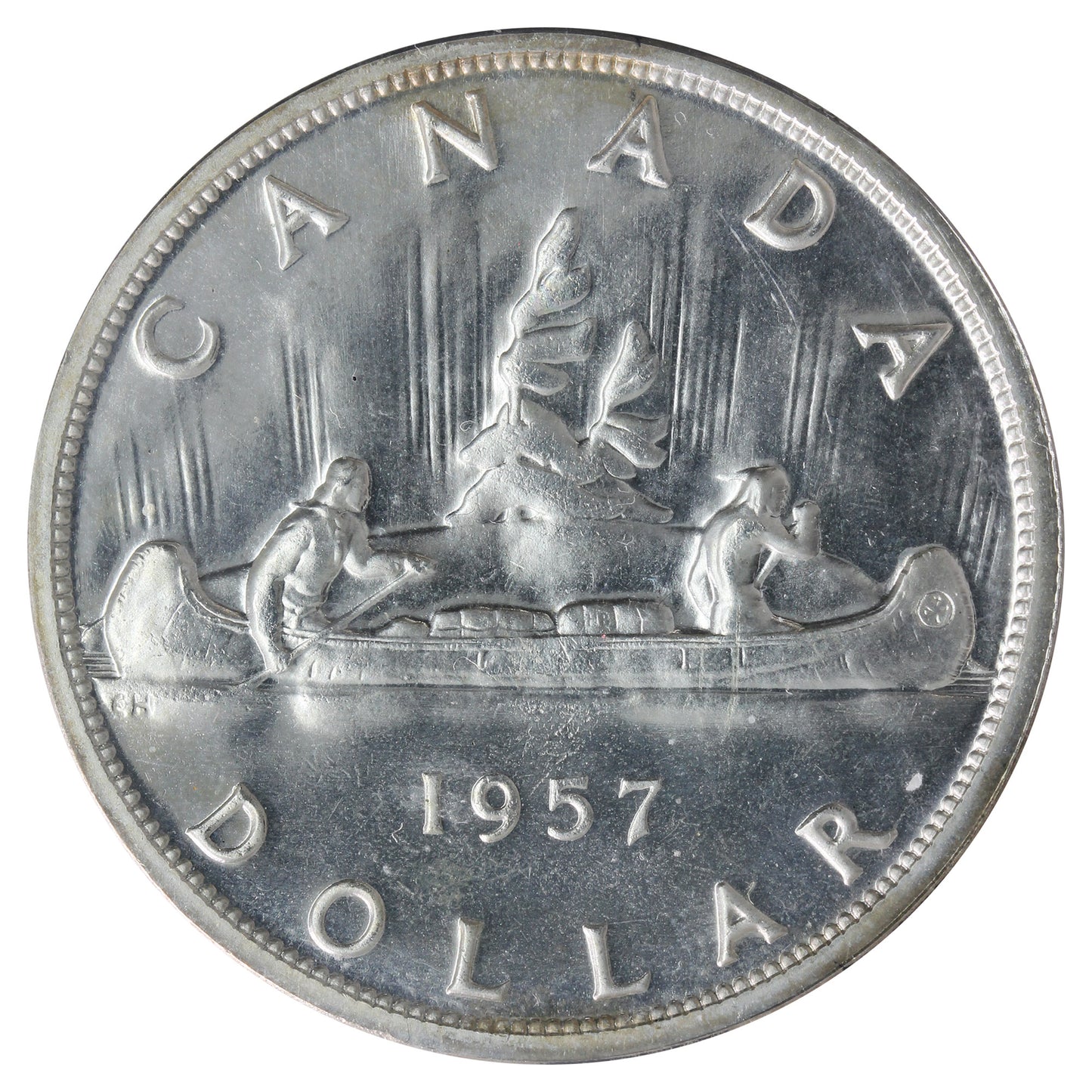 1957 Canada Dollar ICCS Certified PL-65 Cameo