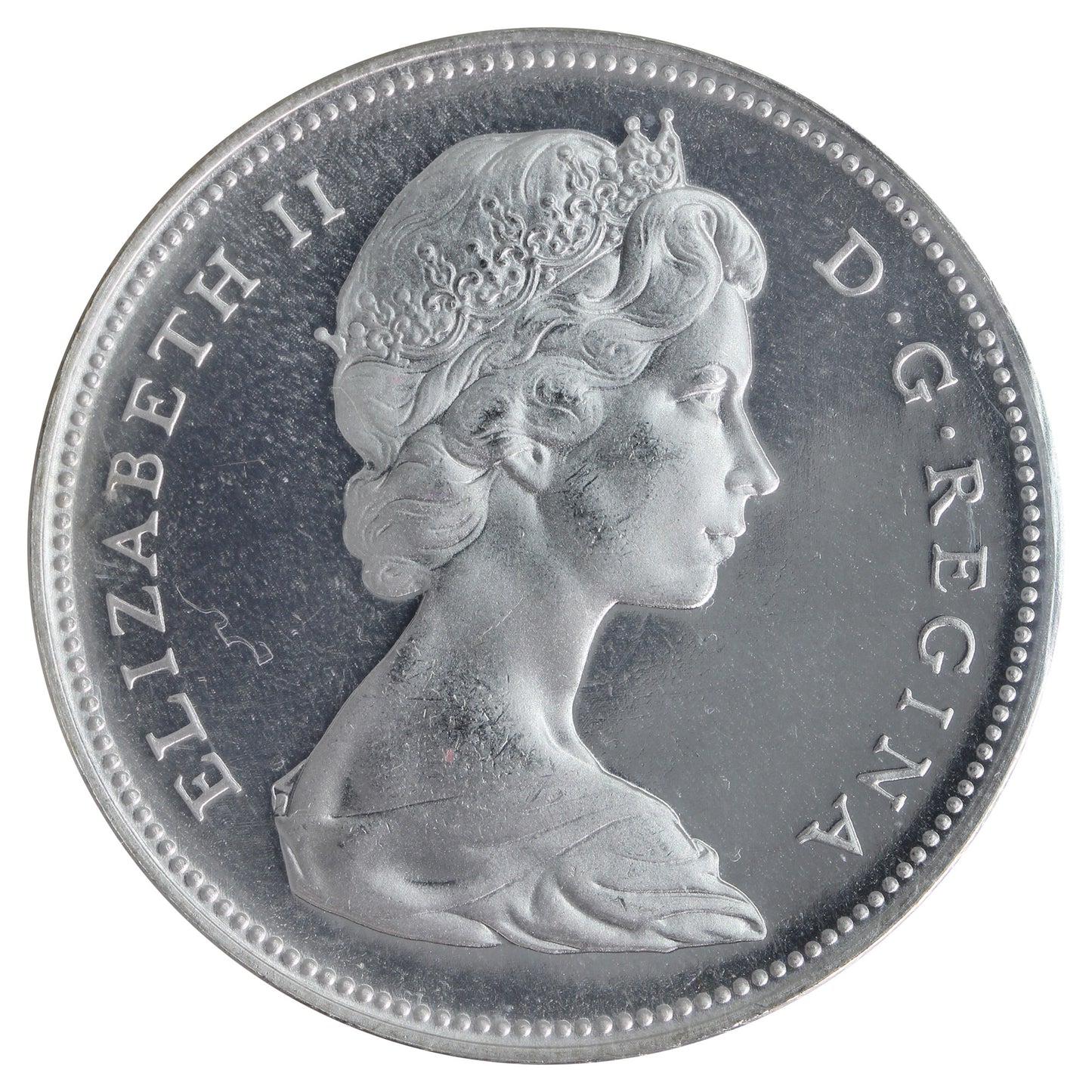 1965 Lrg Beads Blt 5 (Type 3) Canada Dollar ICCS Certified SP-66 Heavy Cameo (XVR 089)