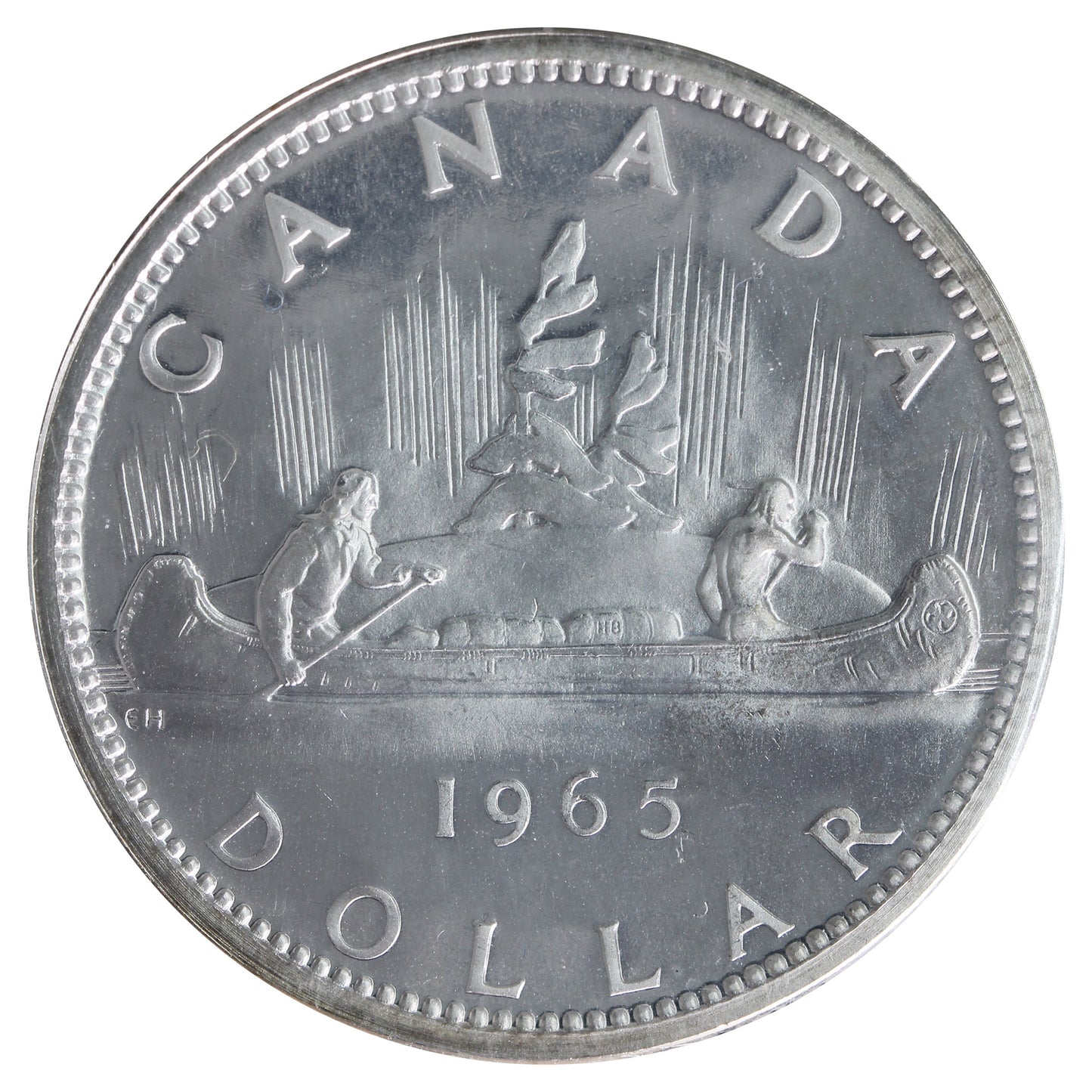 1965 Lrg Beads Blt 5 (Type 3) Canada Dollar ICCS Certified SP-66 Heavy Cameo (XVR 089)