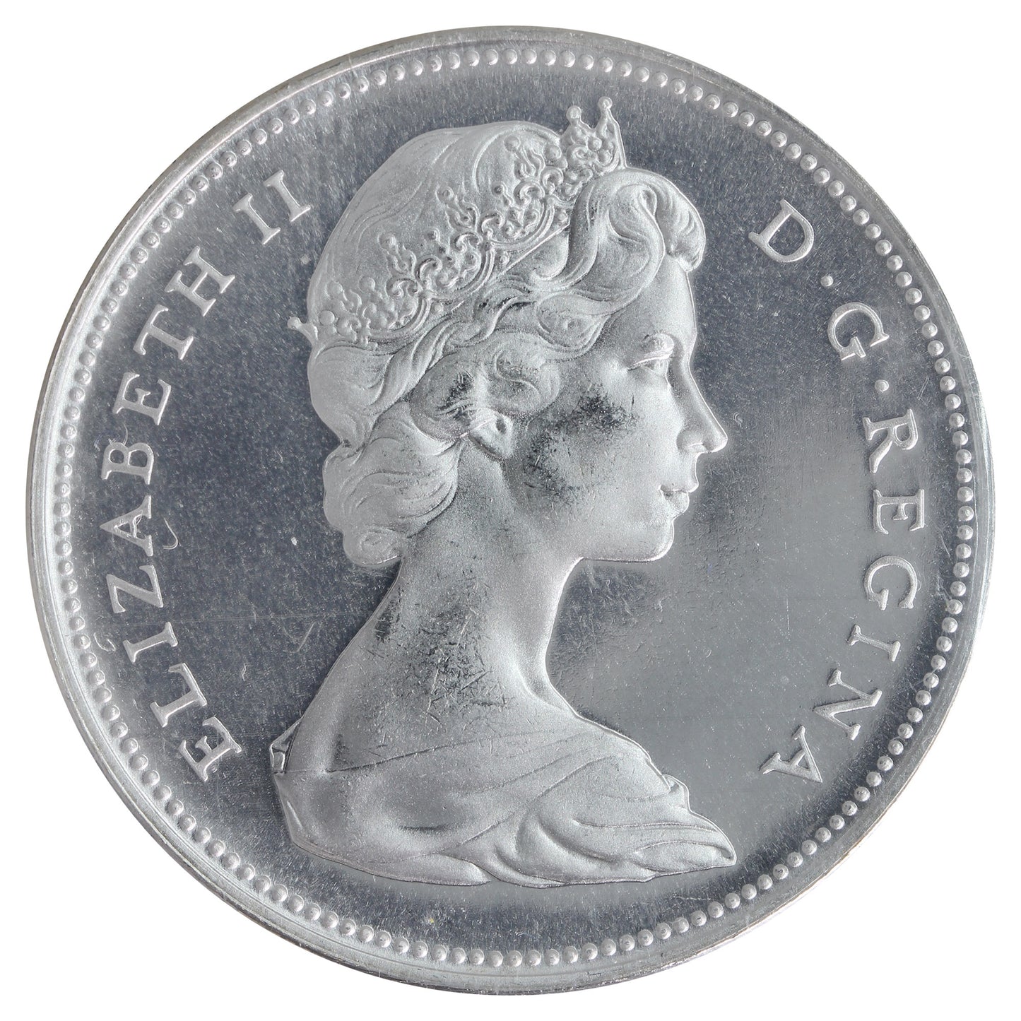 1965 Lrg Beads Blt 5 (Type 3) Canada Dollar ICCS Certified SP-66 Heavy Cameo (XVR 093)