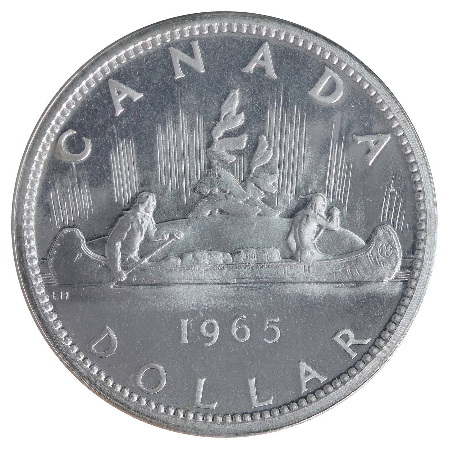 1965 Lrg Beads Blt 5 (Type 3) Canada Dollar ICCS Certified SP-66 Heavy Cameo (XVR 093)