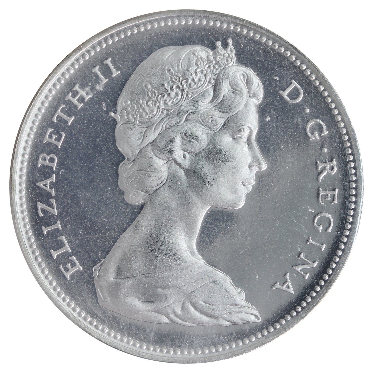 1965 Lrg Beads Blt 5 (Type 3) Canada Dollar ICCS Certified SP-65 Heavy Cameo