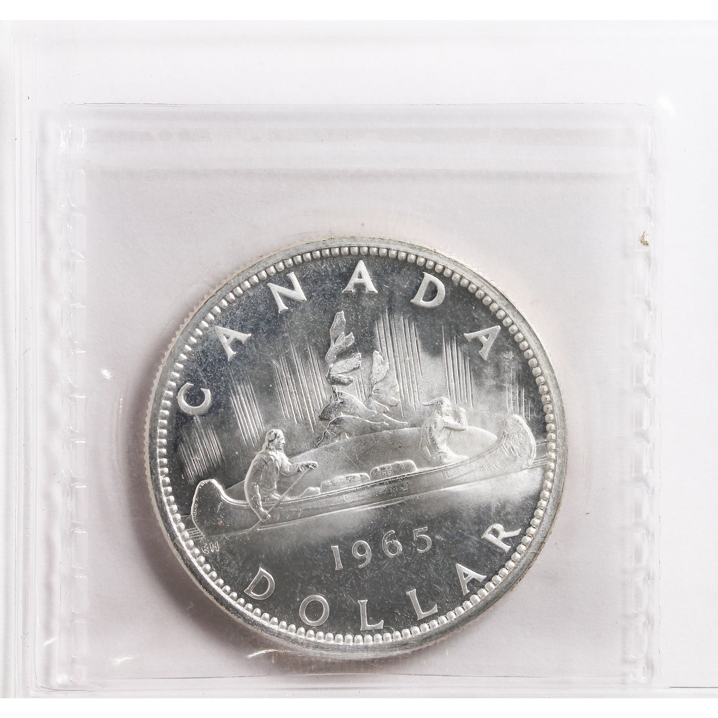 1965 Large Beads Pointed 5 (Type 4) Canada Dollar ICCS Certified PL64 Cameo
