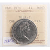1974 Canada Nickel Dollar ICCS Certified MS63 CH#1974 Rev-016 (VCR #16)