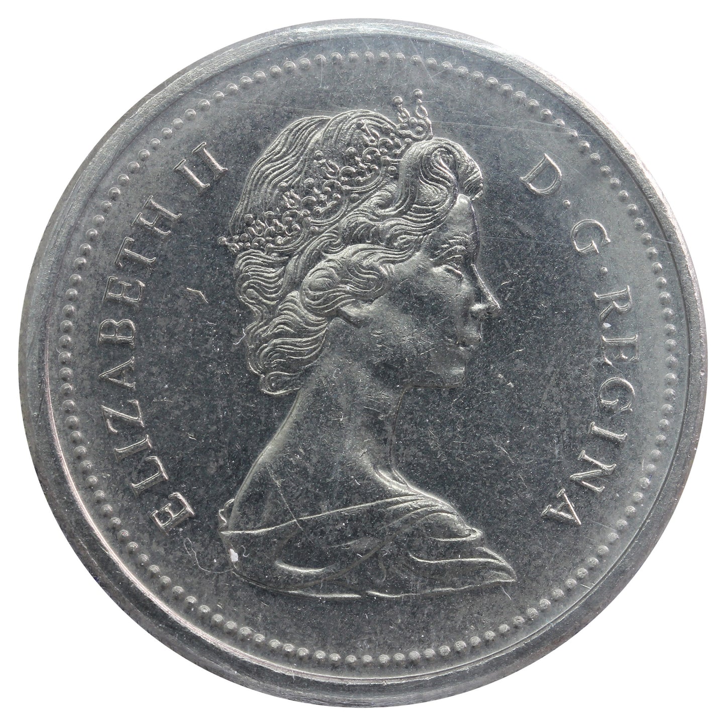 1974 Canada Nickel Dollar ICCS Certified MS64 CH#1974 Rev-016 (VCR #15)