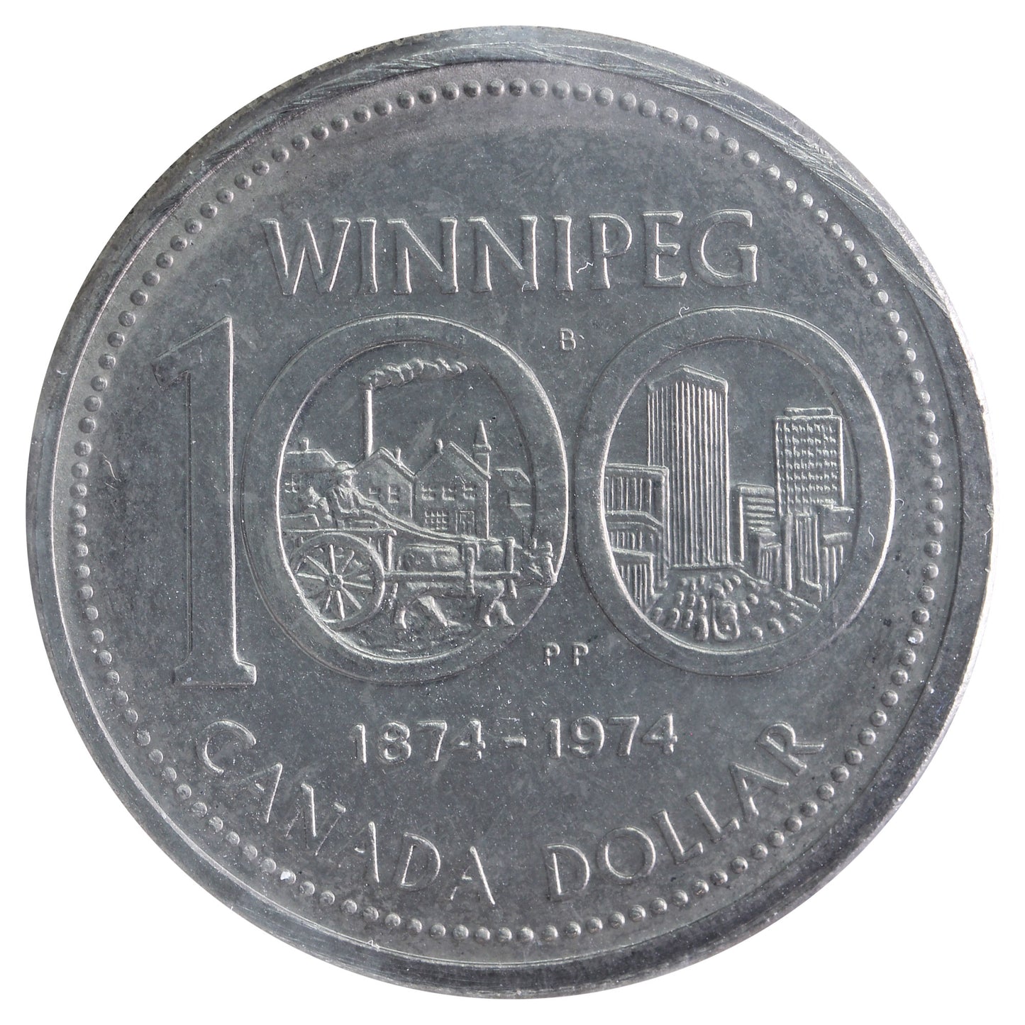 1974 Canada Nickel Dollar ICCS Certified MS64 CH#1974 Rev-016 (VCR #15)