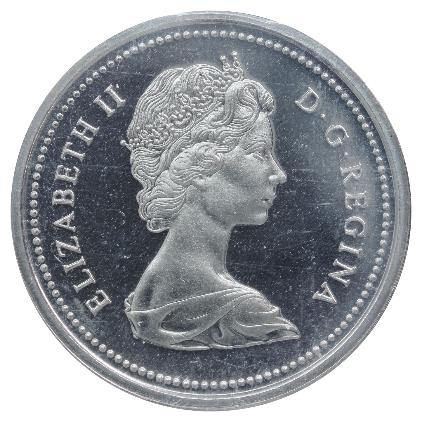 1975 Attached Jewel Canada Nickel Dollar ICCS Certified SP67 Heavy Cameo