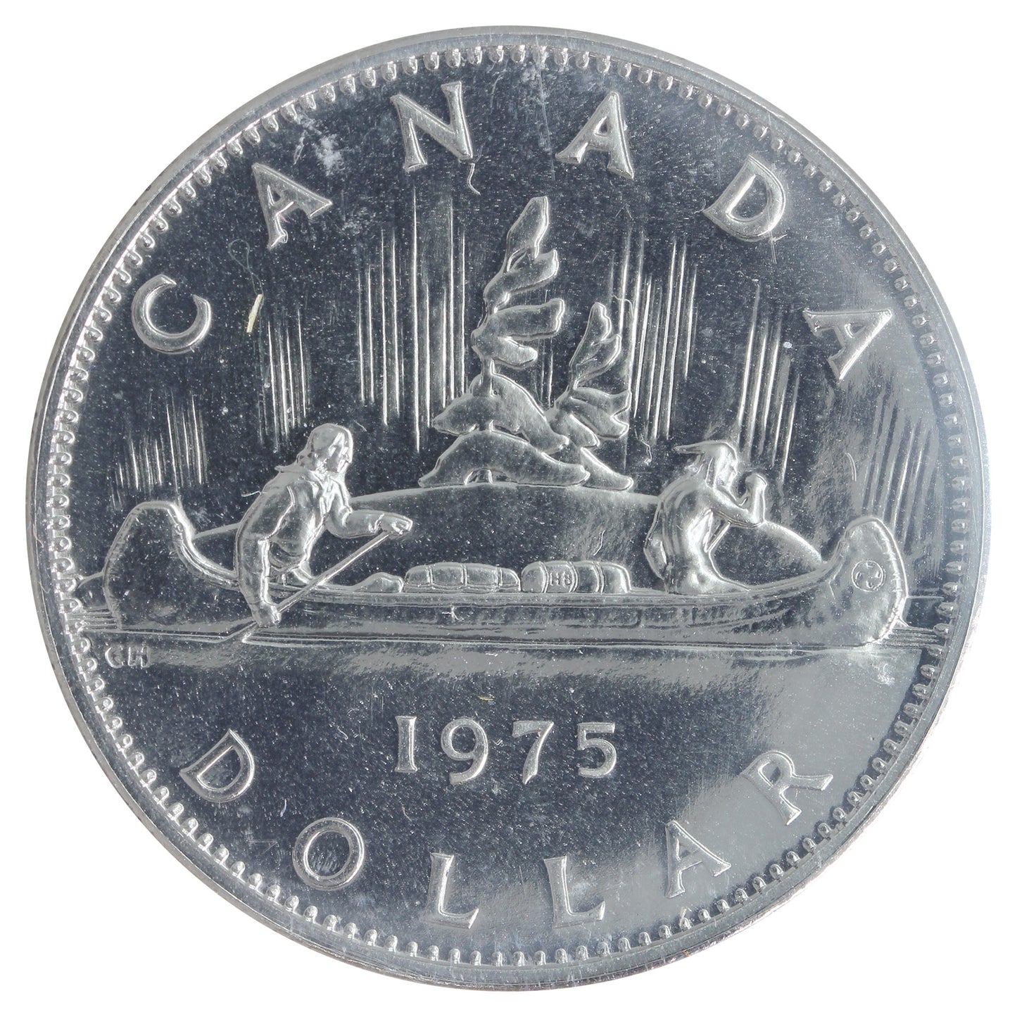 1975 Attached Jewel Canada Nickel Dollar ICCS Certified SP67 Heavy Cameo
