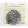 1979 Canada Nickel Dollar ICCS Certified MS65