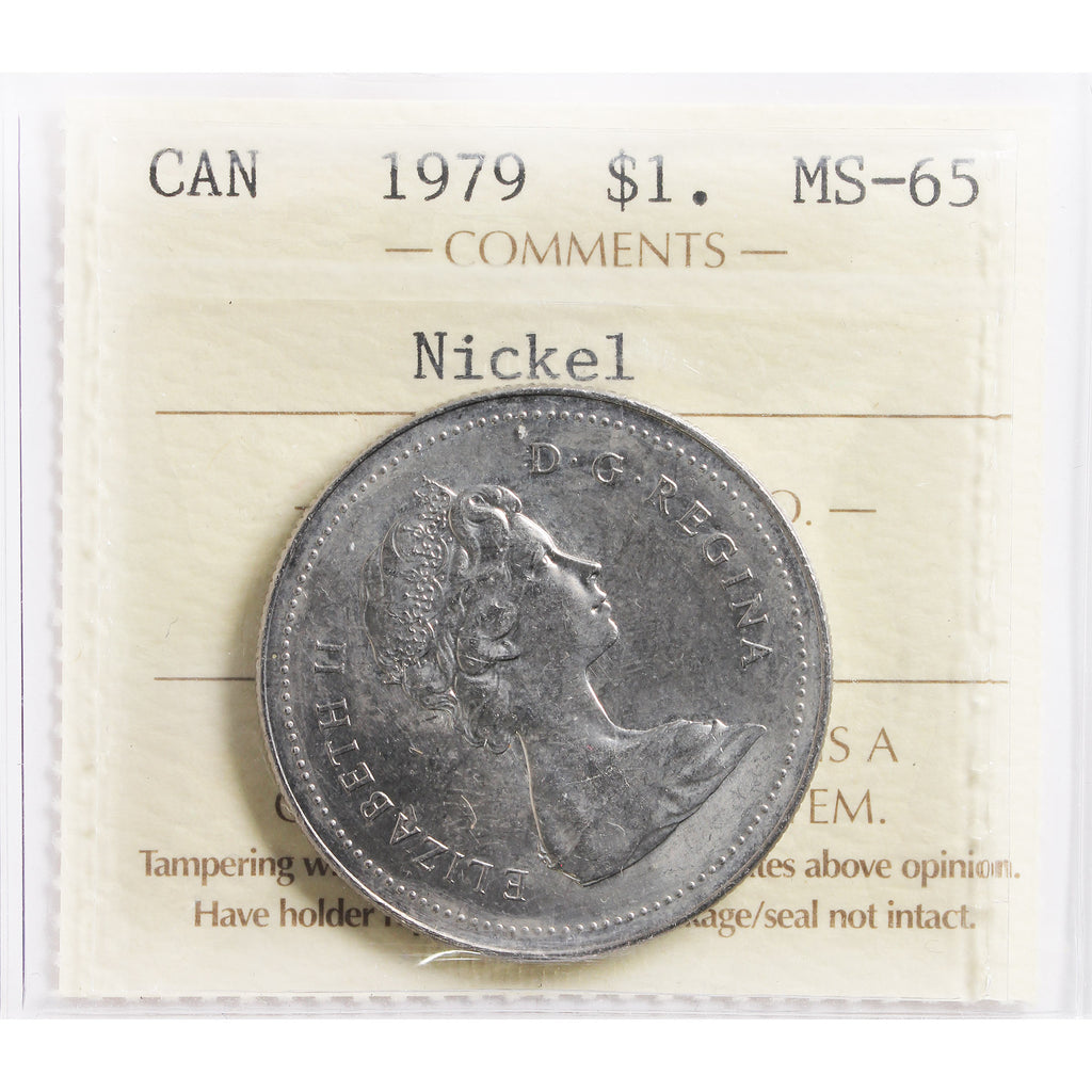 1979 Canada Nickel Dollar ICCS Certified MS65
