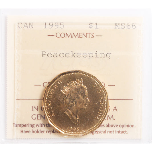 1995 Canada Peacekeeping Dollar ICCS Certified MS-66