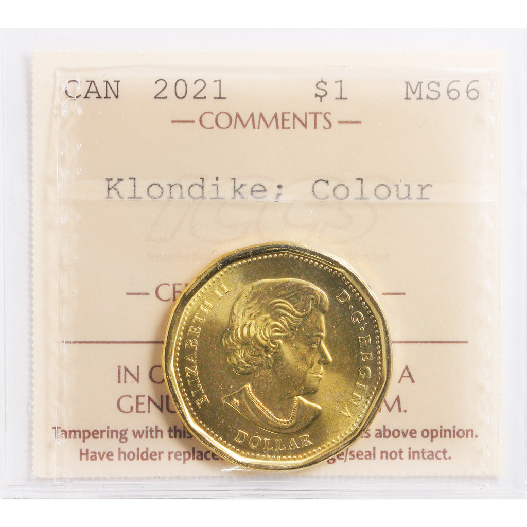 2021 Coloured Klondike Canada Dollar ICCS Certified MS66