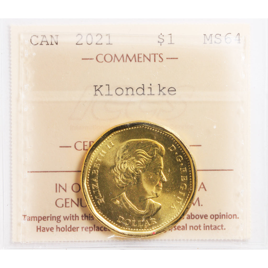 2021 Klondike Canada Dollar ICCS Certified MS64
