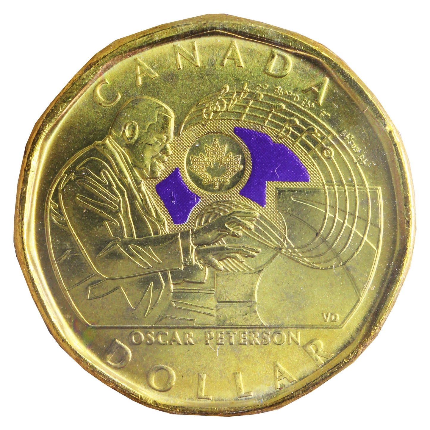 2022 Coloured Oscar Peterson Canada Dollar ICCS Certified MS66