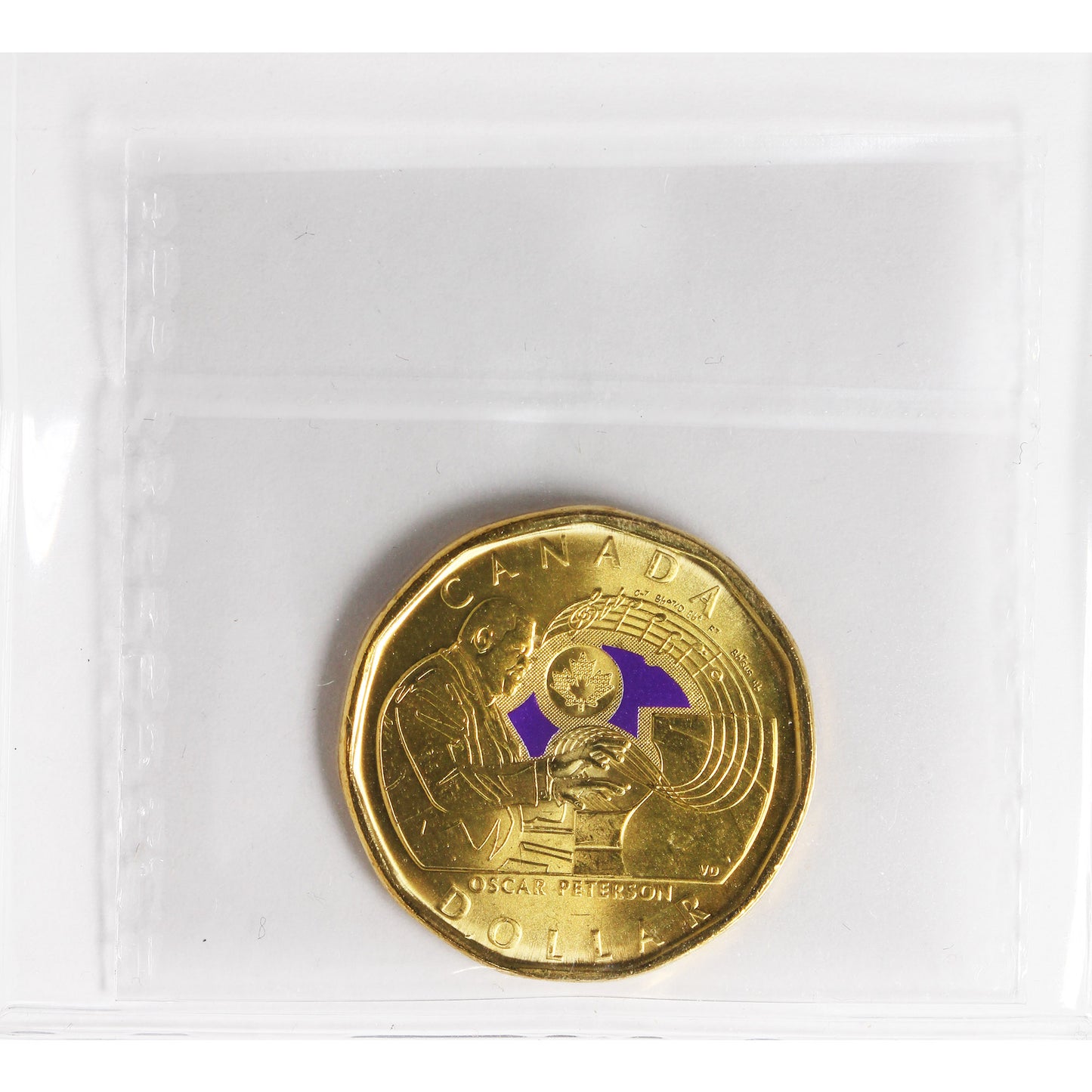 2022 Coloured Oscar Peterson Canada Dollar ICCS Certified MS65