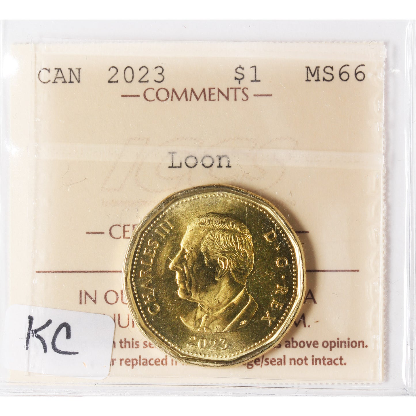 2023 KCIII Canada Loon Dollar ICCS Certified MS66