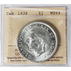 1938 Canada Dollar ICCS Certified MS64 (XHI 026)