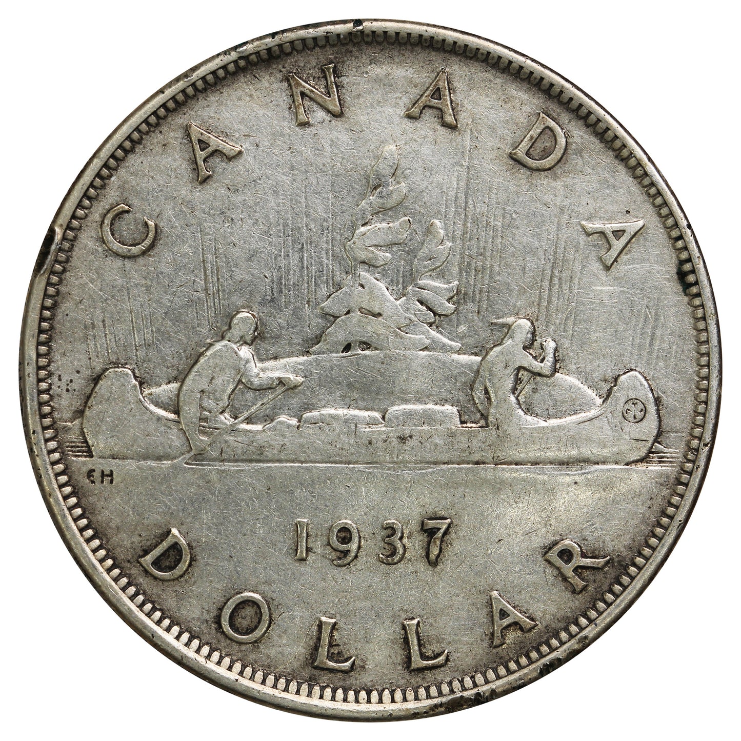 1937 2x HP Canada Dollar F-VF (F15)