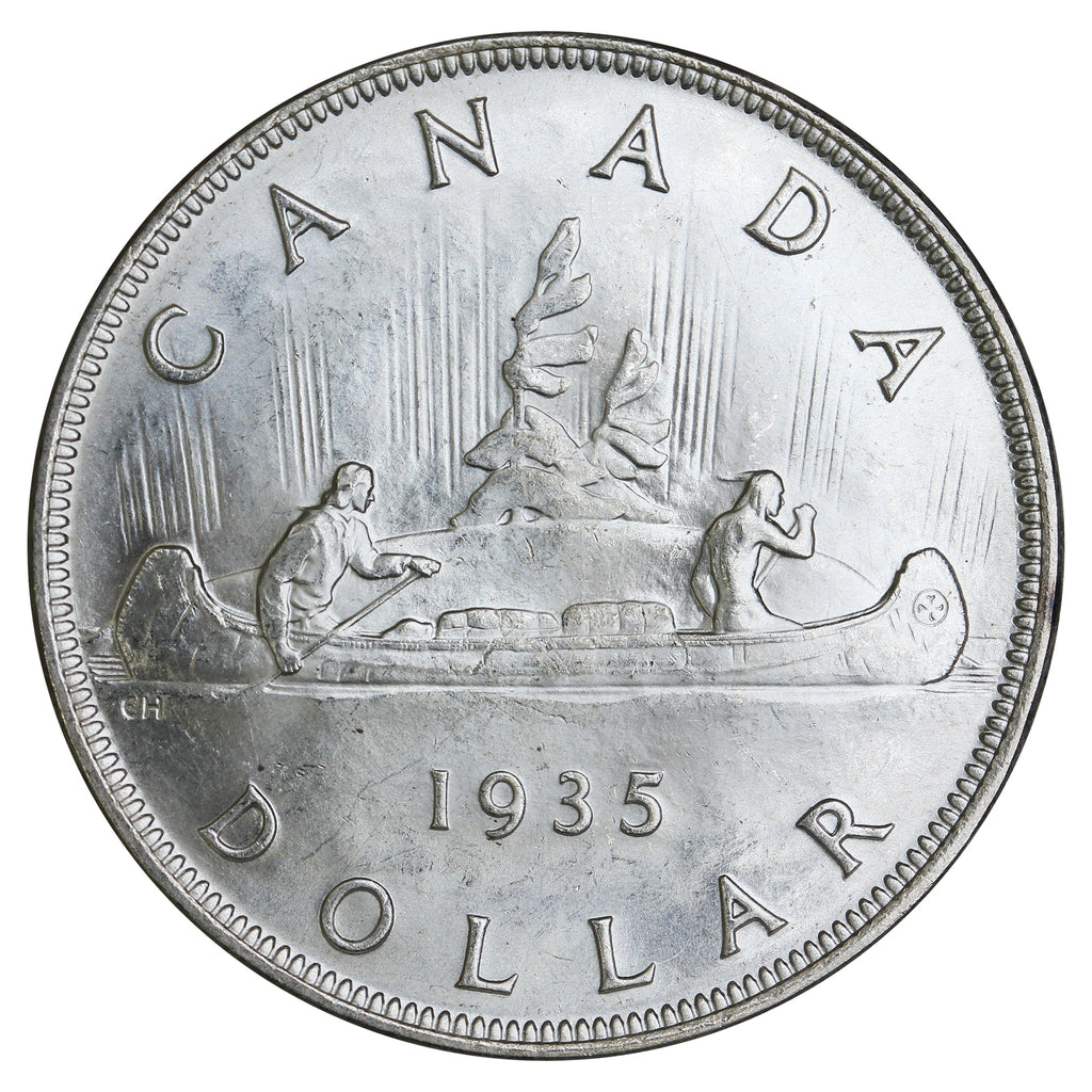 1935 2x XXV Canada Dollar Brilliant Uncirculated (MS63) $