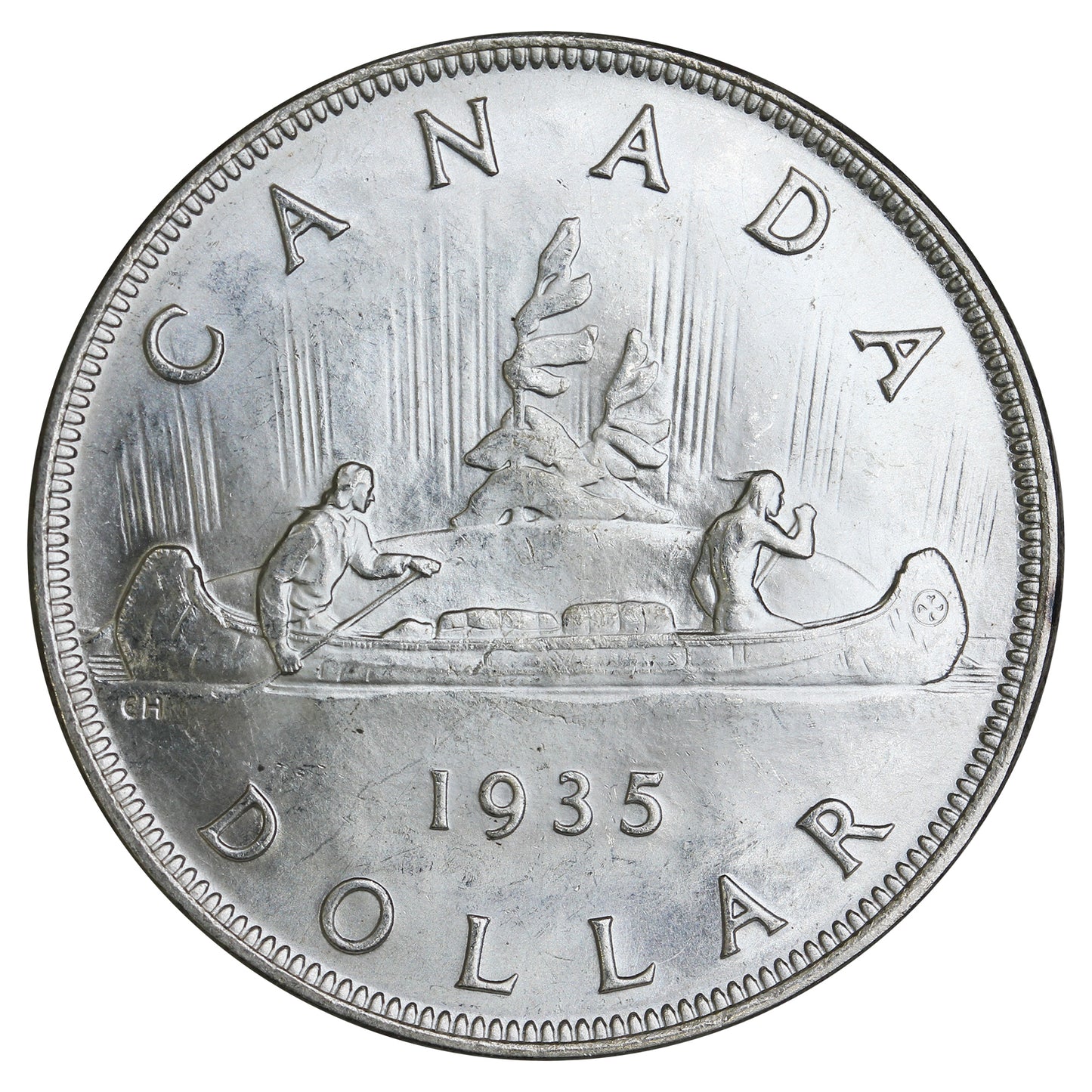1935 2x XXV Canada Dollar Brilliant Uncirculated (MS63) $