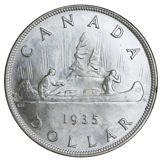 1935 2x XXV Canada Dollar Brilliant Uncirculated (MS63) $