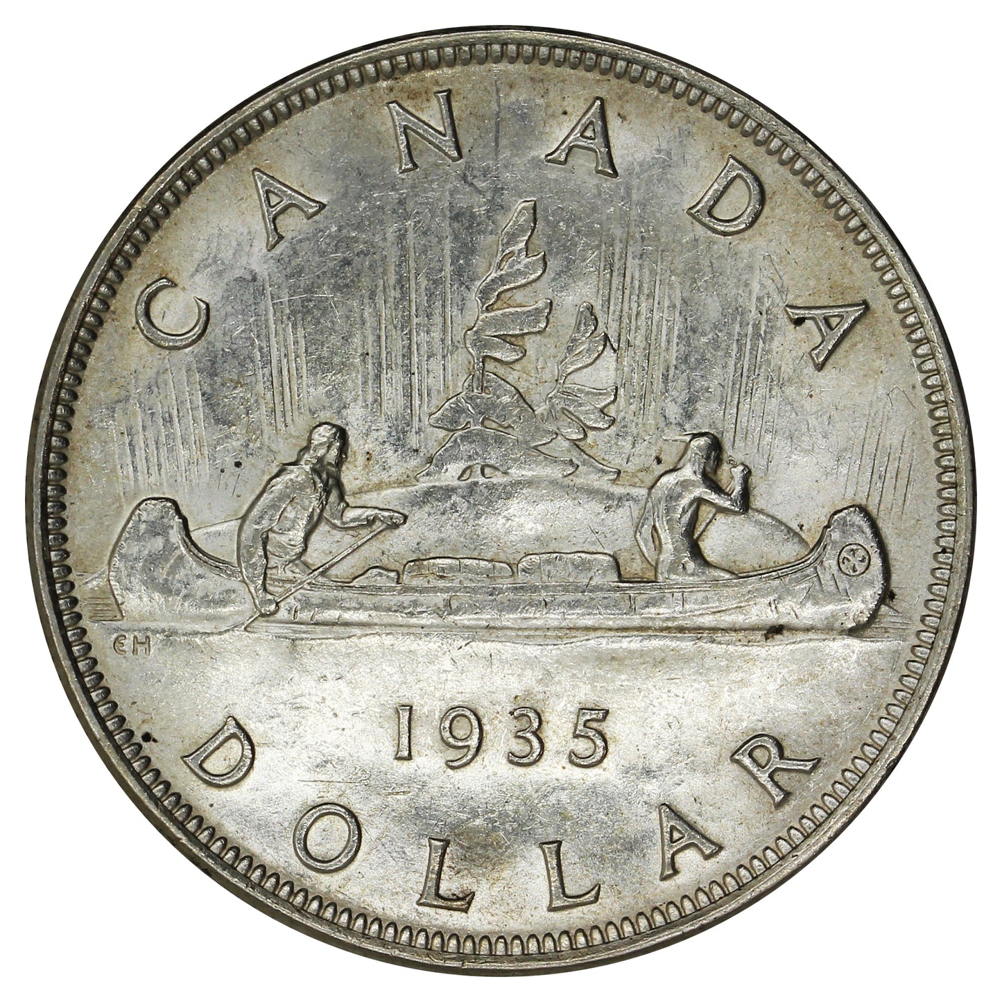 1935 2x XXV Canada Dollar Almost Uncirculated (AU50)