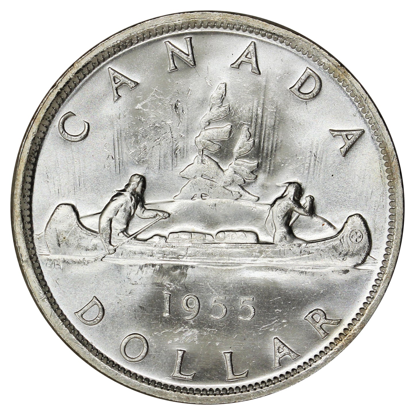 1955 Canada Dollar Brilliant Uncirculated Cameo (MS63)