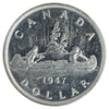 1947 Pointed 7, Dot Canada Dollar ICCS Certified MS62 (XJZ 409)