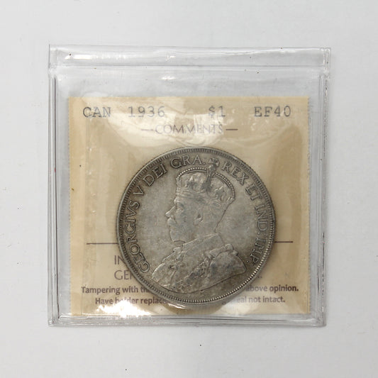 1936 Canada Dollar ICCS Certified Extra Fine (EF40)