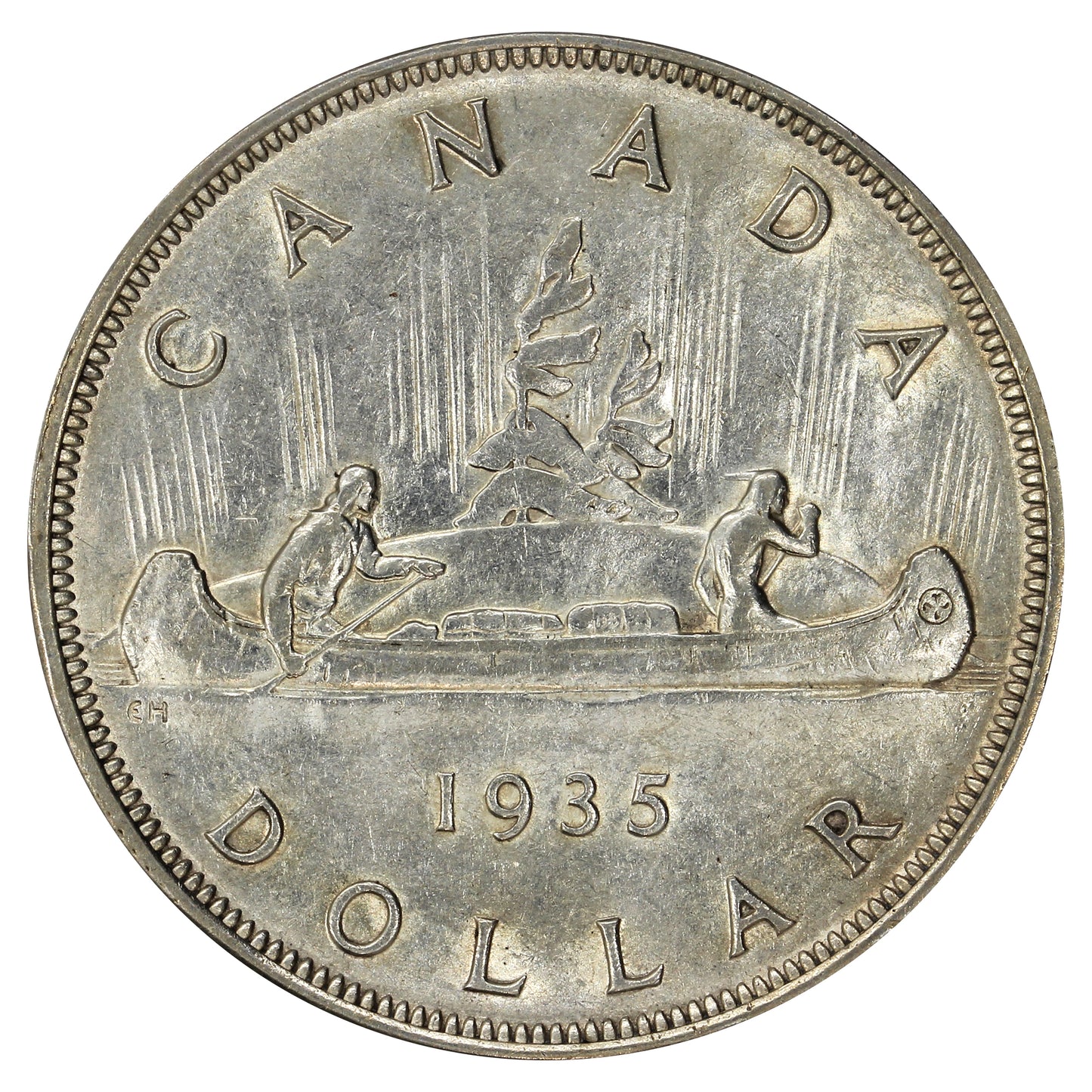 1935 Double Voyageur Canada Dollar EF-AU (EF45)