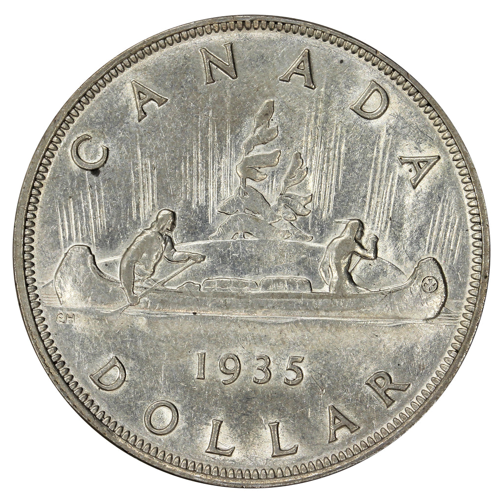 1935 Double Voyageur Canada Dollar Extra Fine (EF40)