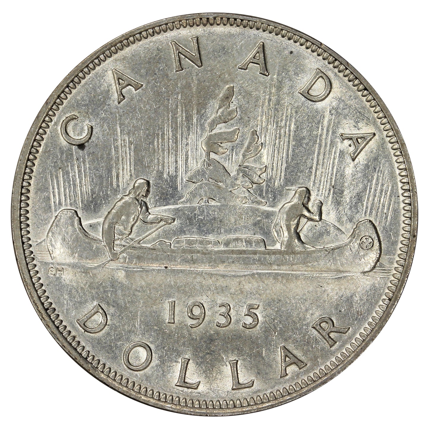 1935 Double Voyageur Canada Dollar Extra Fine (EF40)