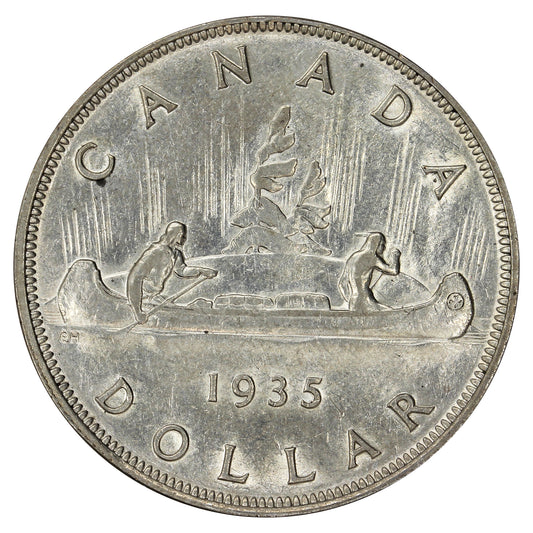 1935 Double Voyageur Canada Dollar Extra Fine (EF40)