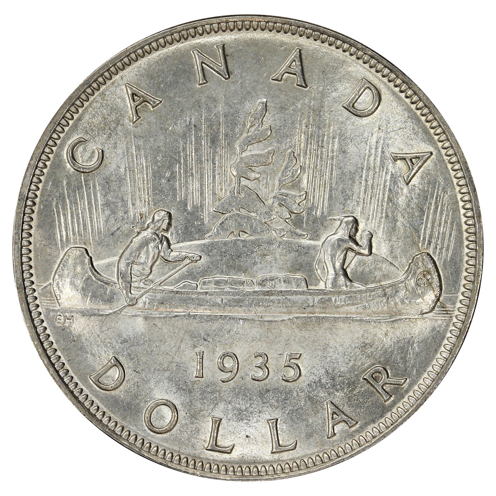 1935 Double Voyageur Canada Dollar UNC+ (MS62) $